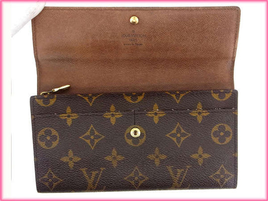 LOUIS VUITTON Long Wallet Purse M61725 Brown /Pochette Porte Monnaie Credit