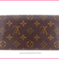 LOUIS VUITTON Long Wallet Purse M61725 Brown /Pochette Porte Monnaie Credit