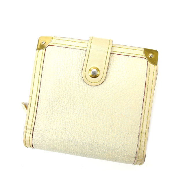 LOUIS VUITTON Bifold Wallet M91831 white Compact zip