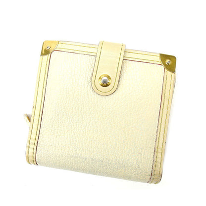 LOUIS VUITTON Bifold Wallet M91831 white Compact zip