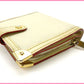 LOUIS VUITTON Bifold Wallet M91831 white Compact zip