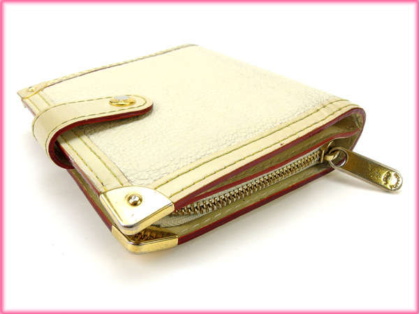 LOUIS VUITTON Bifold Wallet M91831 white Compact zip
