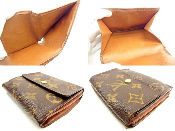 LOUIS VUITTON Bifold Wallet M61652 Brown Porte Monnaie Billets Cartes Credit