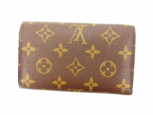 LOUIS VUITTON Long Wallet Purse M61730 PVCx leather Brown Portonebi Tresol
