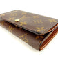 LOUIS VUITTON Long Wallet Purse M61730 PVCx leather Brown Portonebi Tresol