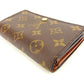 LOUIS VUITTON Long Wallet Purse M61730 PVCx leather Brown Portonebi Tresol