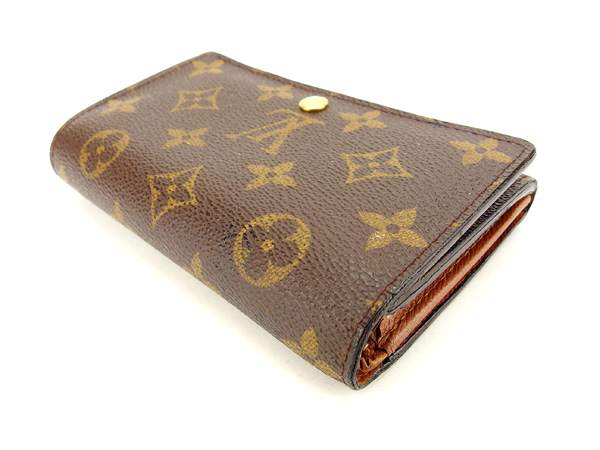 LOUIS VUITTON Long Wallet Purse M61730 PVCx leather Brown Portonebi Tresol