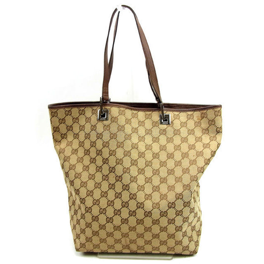 GUCCI Tote Bag Brown x beige