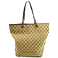 GUCCI Tote Bag Brown x beige