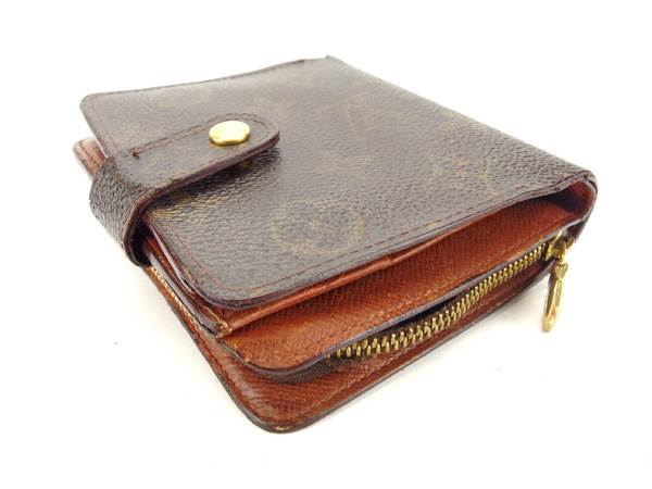 LOUIS VUITTON Bifold Wallet M61667 Brown Compact zip