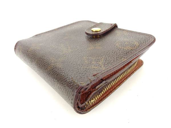 LOUIS VUITTON Bifold Wallet M61667 Brown Compact zip
