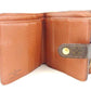 LOUIS VUITTON Bifold Wallet M61667 Brown Compact zip