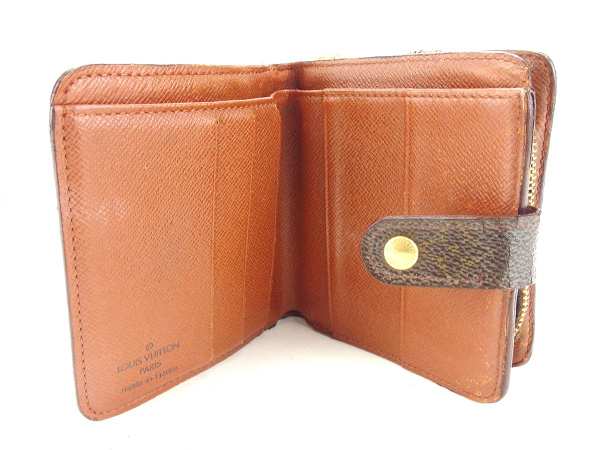 LOUIS VUITTON Bifold Wallet M61667 Brown Compact zip