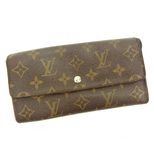 LOUIS VUITTON Long Wallet Purse M61725 Monogram canvas Brown Former Pochette Porte Monnaie Credit