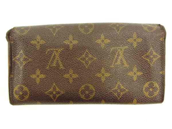 LOUIS VUITTON Long Wallet Purse M61725 Monogram canvas Brown Former Pochette Porte Monnaie Credit