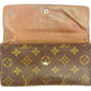 LOUIS VUITTON Long Wallet Purse M61725 Monogram canvas Brown Former Pochette Porte Monnaie Credit