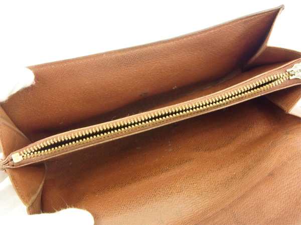 LOUIS VUITTON Long Wallet Purse M61725 Monogram canvas Brown Former Pochette Porte Monnaie Credit