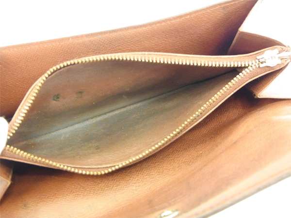 LOUIS VUITTON Long Wallet Purse M61725 Monogram canvas Brown Former Pochette Porte Monnaie Credit