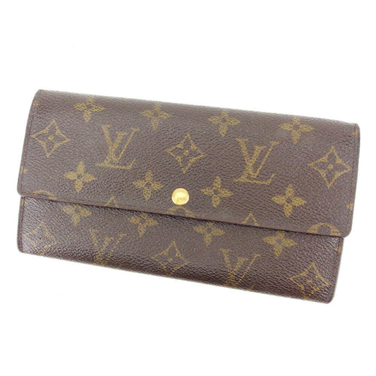 LOUIS VUITTON Long Wallet Purse M61725 Brown Pochette Porto MonÃ©credi