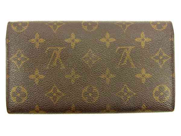 LOUIS VUITTON Long Wallet Purse M61725 Brown Pochette Porto MonÃ©credi