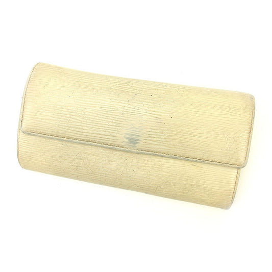 LOUIS VUITTON Long Wallet Purse M6357A Epi Leather Ivory Portefeuille Sara