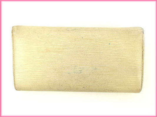 LOUIS VUITTON Long Wallet Purse M6357A Epi Leather Ivory Portefeuille Sara