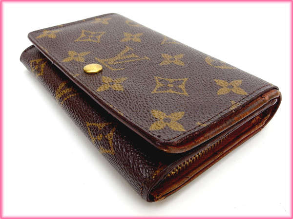 LOUIS VUITTON Long Wallet Purse M61730 Brown Portonebi Tresol
