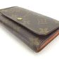 LOUIS VUITTON Bifold Wallet M61735 Brown Porto Monezup