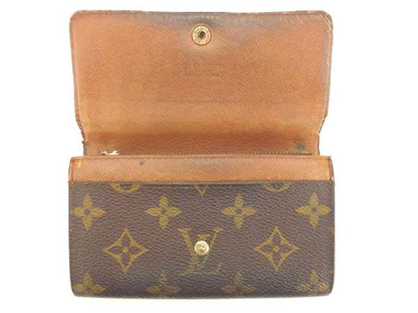LOUIS VUITTON Bifold Wallet M61735 Brown Porto Monezup