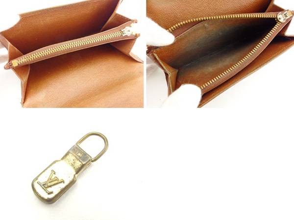 LOUIS VUITTON Bifold Wallet M61735 Brown Porto Monezup