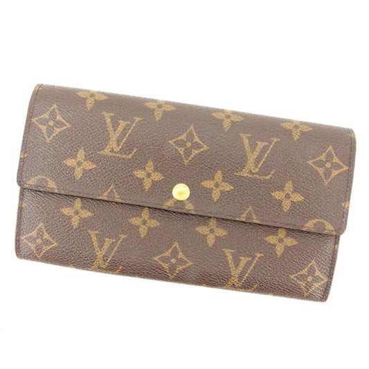 LOUIS VUITTON Long Wallet Purse M61725 Brown Pochette Porto MonÃ©credi