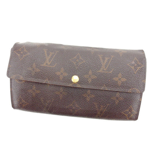 LOUIS VUITTON Long Wallet Purse M61726 Brown Pochette Porto MonÃ©credi