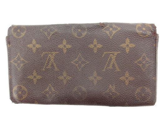 LOUIS VUITTON Long Wallet Purse M61726 Brown Pochette Porto MonÃ©credi