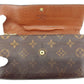 LOUIS VUITTON Long Wallet Purse M61726 Brown Pochette Porto MonÃ©credi