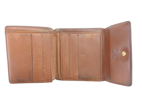 LOUIS VUITTON Bifold Wallet M61652 Brown Porte Monnaie Billets Cartes Credit