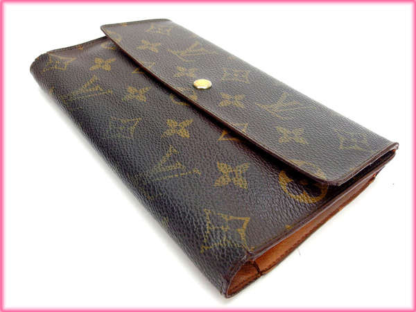 LOUIS VUITTON Tri-fold wallet M61217 Brown /Porte Tresor International