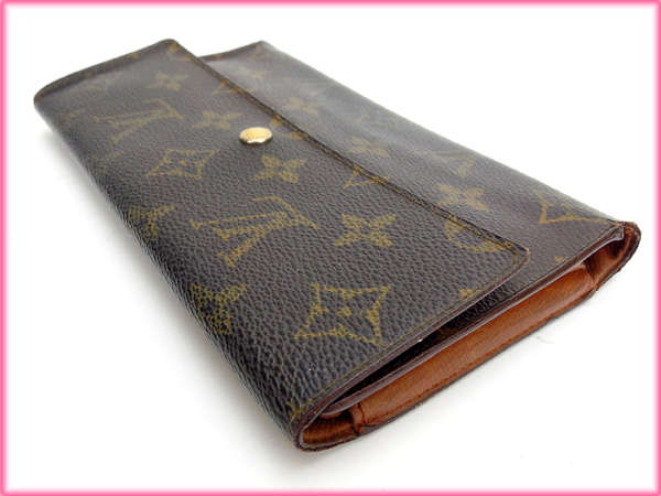 LOUIS VUITTON Tri-fold wallet M61217 Brown /Porte Tresor International