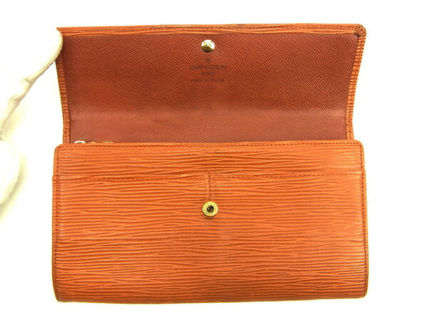 LOUIS VUITTON Long Wallet Purse M63573 Kenya Brown Pochette Porto MonÃ©credi