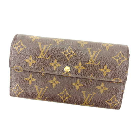 LOUIS VUITTON Long Wallet Purse M61725 Brown /Pochette Porte Monnaie Credit