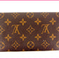 LOUIS VUITTON Long Wallet Purse M61725 Brown /Pochette Porte Monnaie Credit