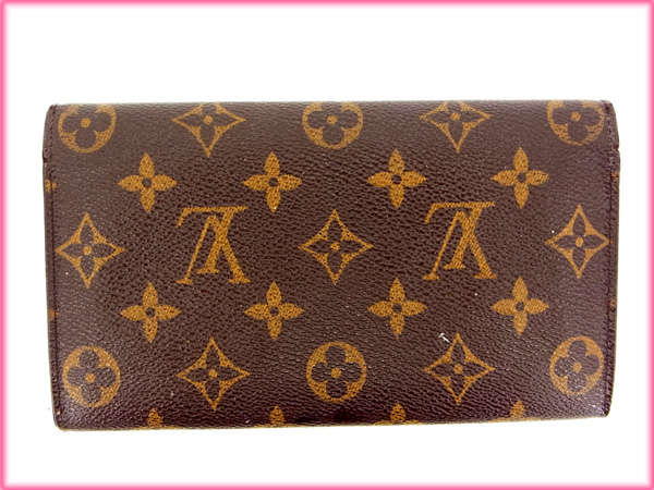 LOUIS VUITTON Long Wallet Purse M61725 Brown /Pochette Porte Monnaie Credit