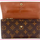 LOUIS VUITTON Long Wallet Purse M61725 Brown /Pochette Porte Monnaie Credit