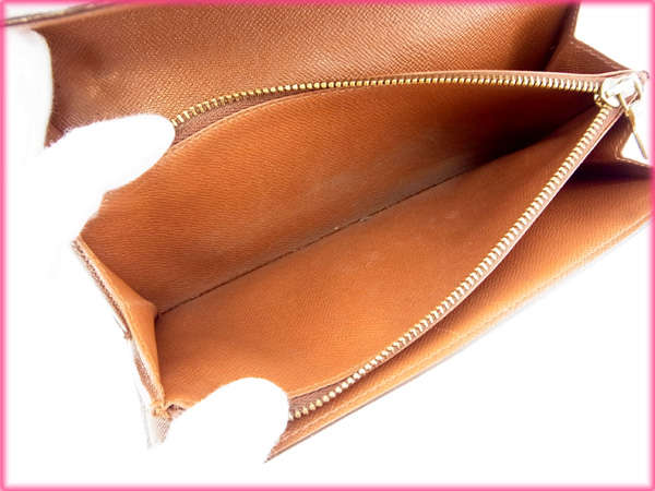 LOUIS VUITTON Long Wallet Purse M61725 Brown /Pochette Porte Monnaie Credit