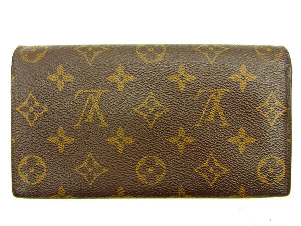 LOUIS VUITTON Long Wallet Purse M61725 Brown Pochette Porto MonÃ©credi