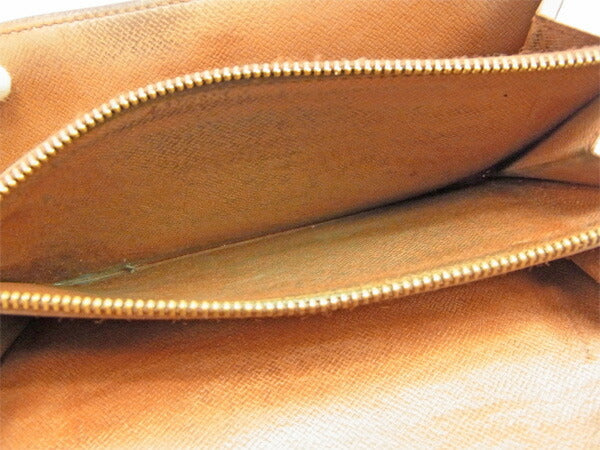 LOUIS VUITTON Long Wallet Purse M61725 Brown Pochette Porto MonÃ©credi