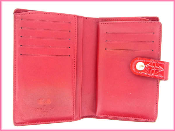 LOUIS VUITTON Bifold Wallet M91980 Red Portonevie Vienova