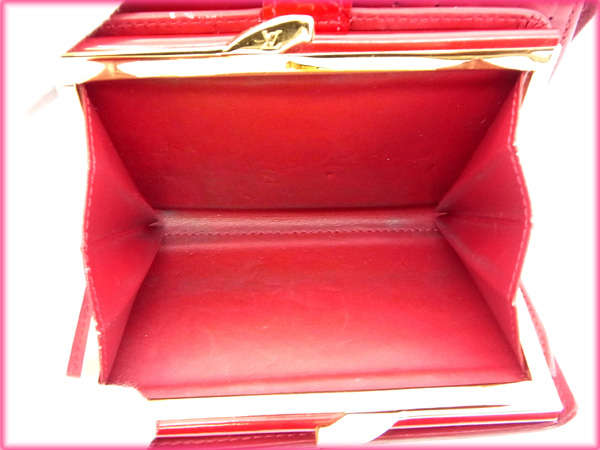 LOUIS VUITTON Bifold Wallet M91980 Red Portonevie Vienova