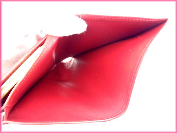 LOUIS VUITTON Bifold Wallet M91980 Red Portonevie Vienova