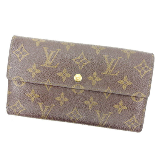 LOUIS VUITTON Tri-fold wallet M61217 Brown /Porte Tresor International