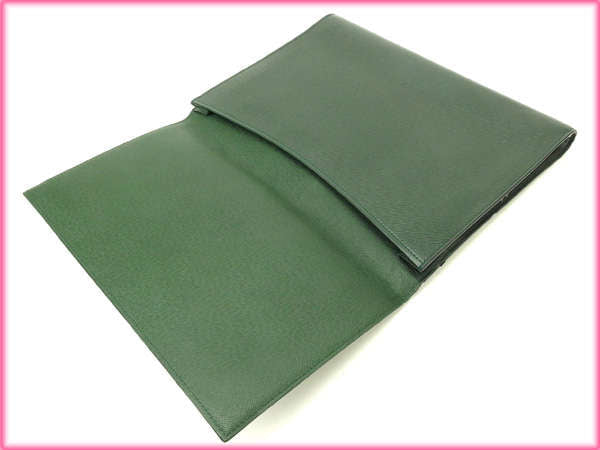 LOUIS VUITTON Clutch bag M51801 green Document case/paper case Pochette Envelope